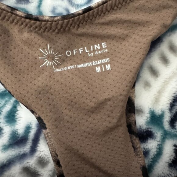 Offline by Aerie Goals Gloss Sports Bra Sz Medium Cheetah Print - Picture 2 of 3